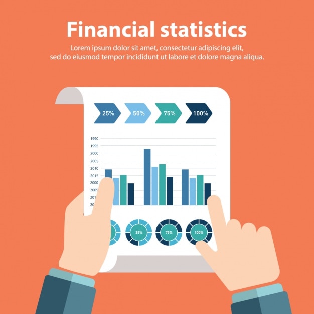 Financiële statistieken achtergrond ontwerp