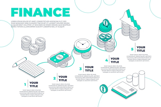 Gratis vector financiën infographic concept