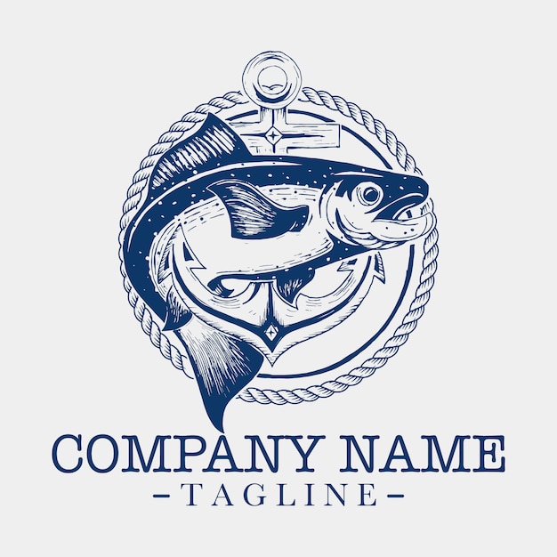 Fish logo template