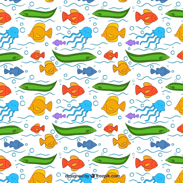 Gratis vector fishes patroon