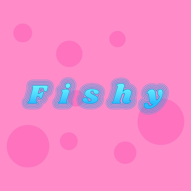 Fishy retro lettertype typografie vector
