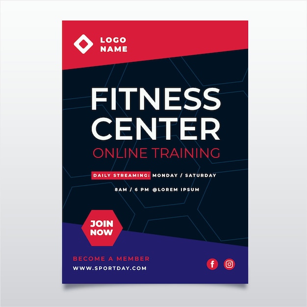 Fitness center posterontwerp