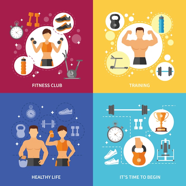 Fitness Club Gezond Leven Concept