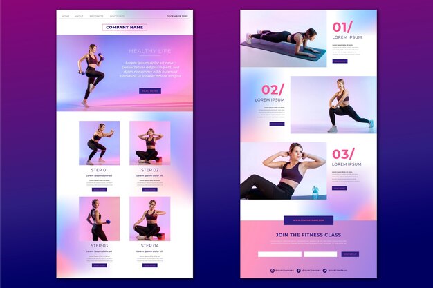 Fitness e-mailsjabloon