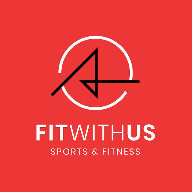 Fitness gym logo sjabloon, abstracte illustratie in modern design vector