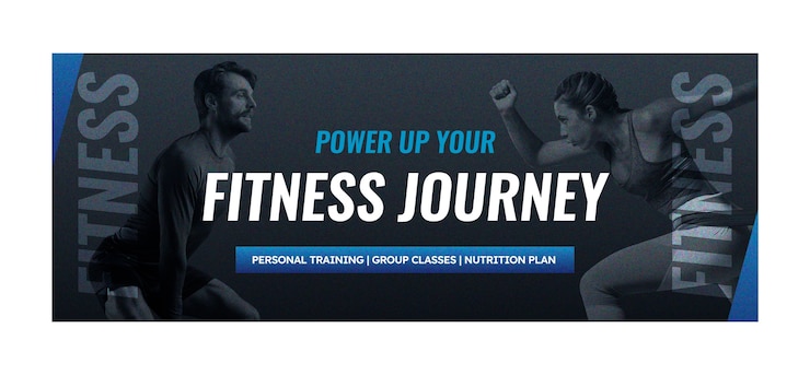 Gratis Vector fitness reis facebook omslag