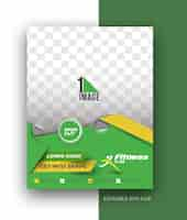 Gratis vector fitnessclub a4 brochure flyer poster ontwerpsjabloon