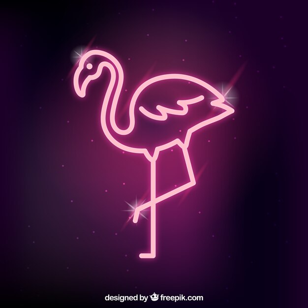 Flamingo-neon met roze licht