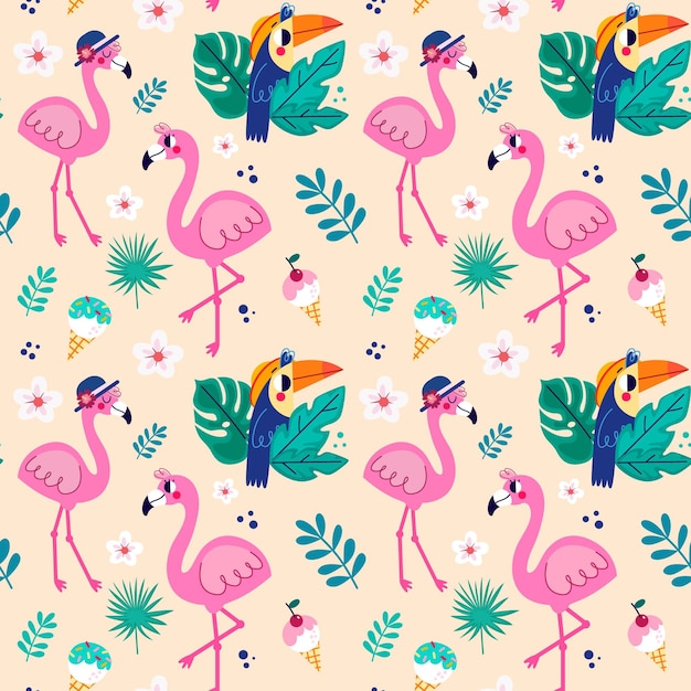 Flamingo patroon collectie