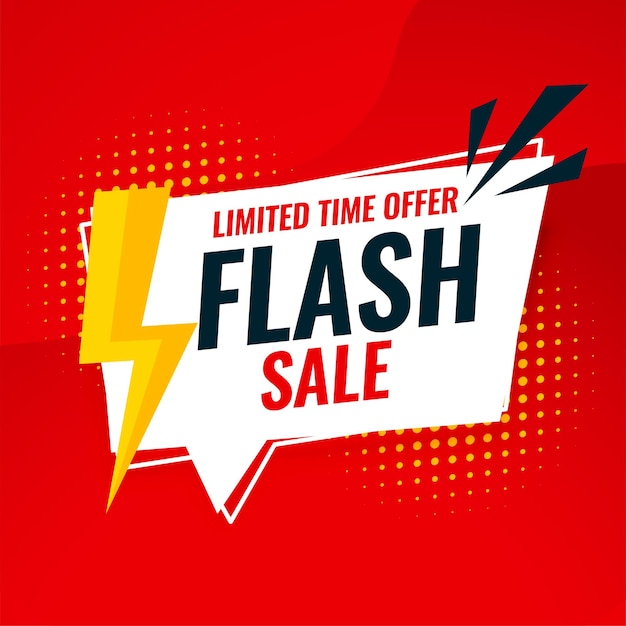 Flash verkoop en korting banner ontwerp vectorillustratie