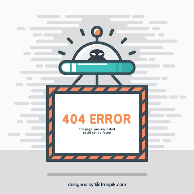 Gratis vector flat 404-foutsjabloon