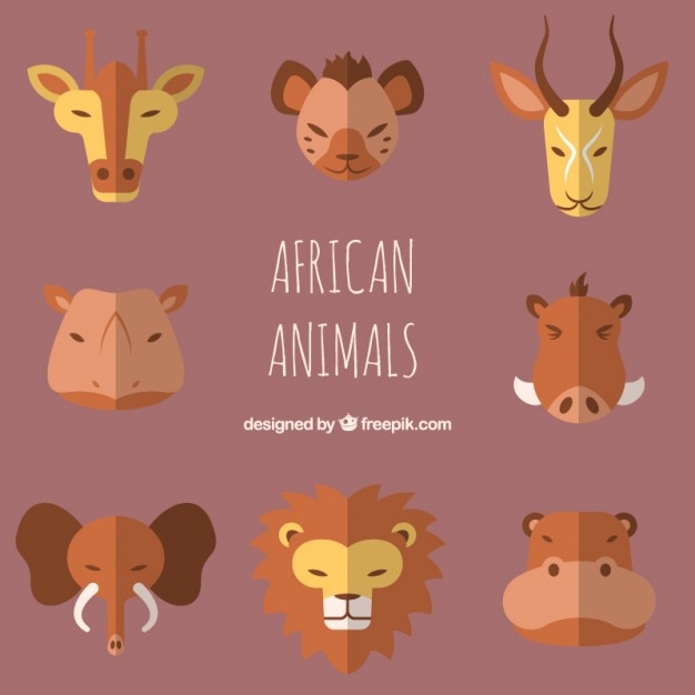 Gratis vector flat afrikaans avatars