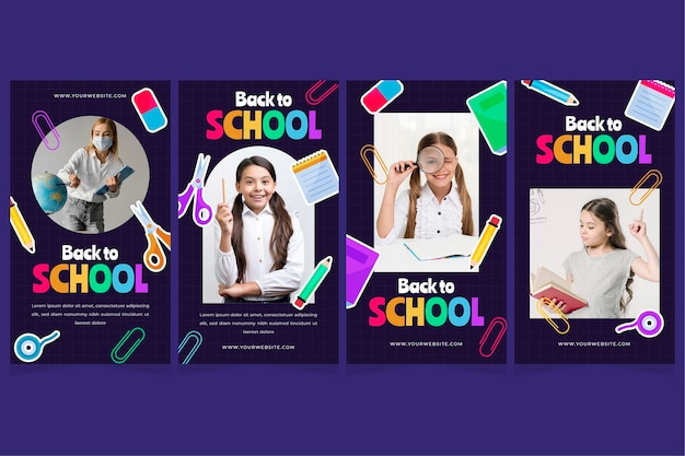 Flat back to school instagram verhalencollectie met foto