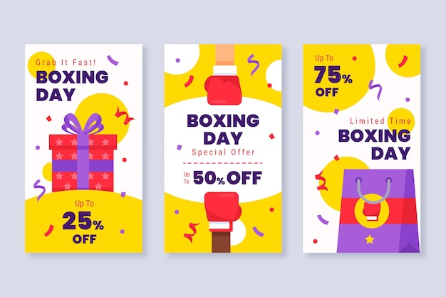 Flat boxing day sale instagram stories collectie