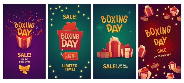 Flat boxing day sale instagram stories collectie