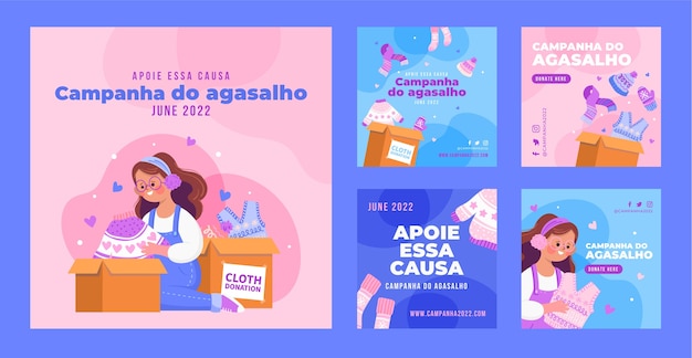 Flat campanha do agasalho instagram posts collectie