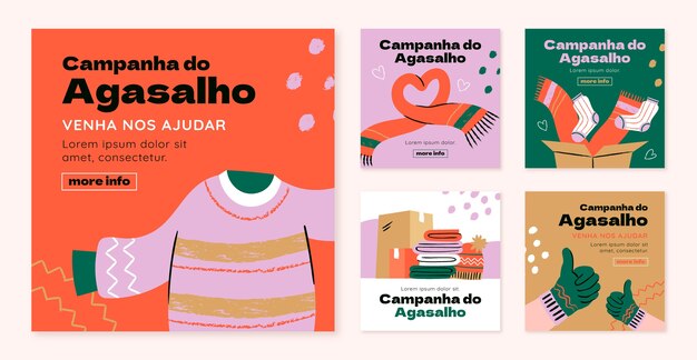 Flat campanha do agasalho instagram posts collectie