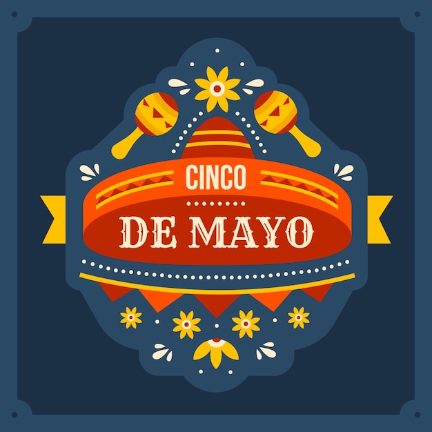 Flat cinco de mayo feest