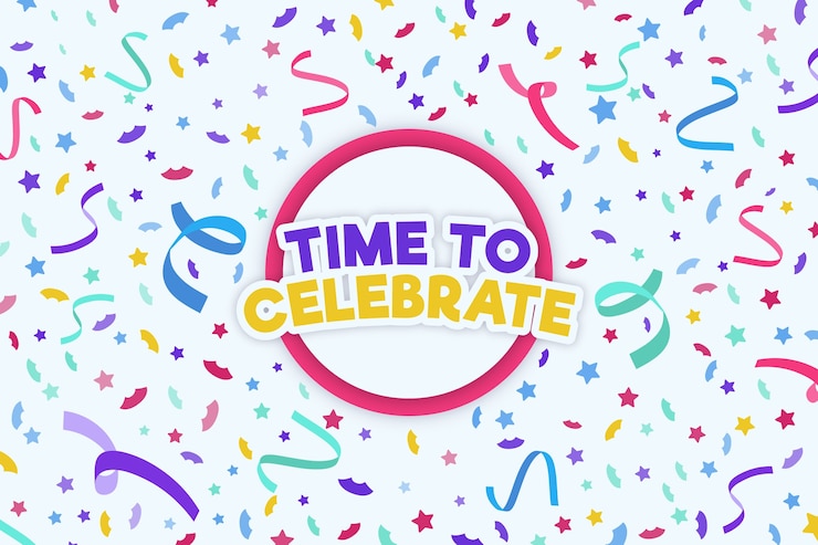Gratis Vector flat confettienachtergrond