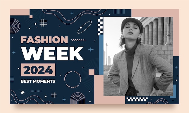 Gratis vector flat design fashion week youtube miniatuur