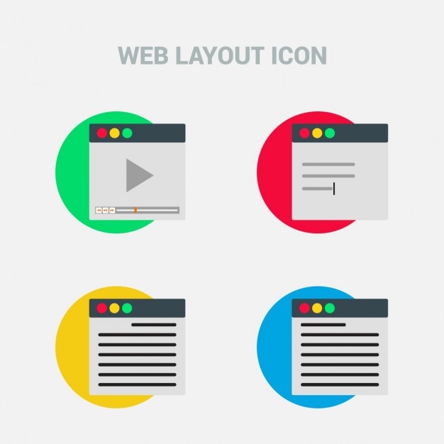 Gratis vector flat design layout templates icon set