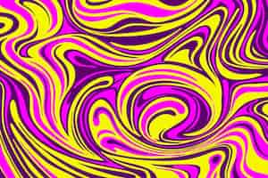Gratis vector flat-hand getekend psychedelische groovy achtergrond