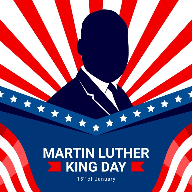 Flat martin luther king dag illustratie