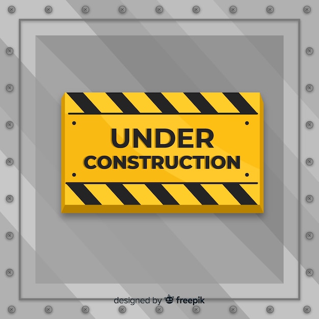 Flat onder constructie teken achtergrond
