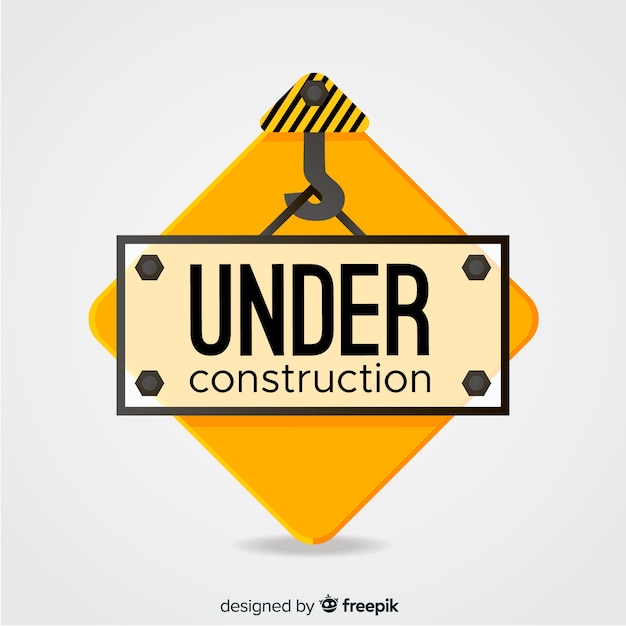 Gratis vector flat onder constructie teken