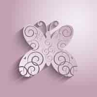 Gratis vector flat ornamental butterfly