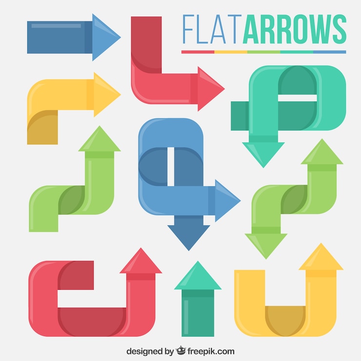 Gratis Vector flat pijlen