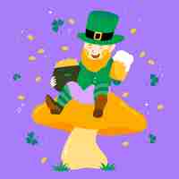 Gratis vector flat saint patrick's day viering illustratie