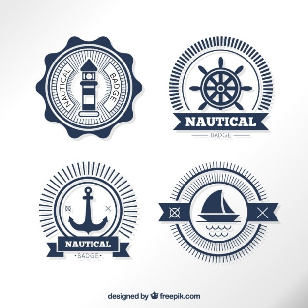 Gratis vector flat salor labels in flat desing