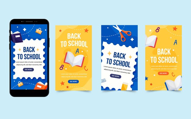 Flat terug naar school instagram verhalencollectie