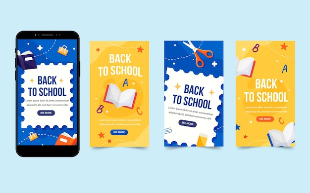 Flat terug naar school instagram verhalencollectie