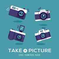 Gratis vector flat vintage fotografie accessoires