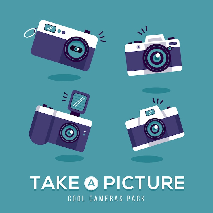 Gratis Vector flat vintage fotografie accessoires