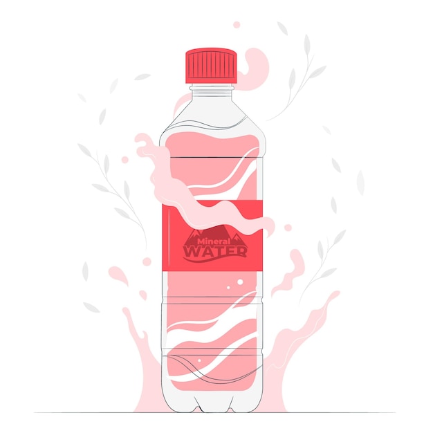 Gratis vector fles water concept illustratie