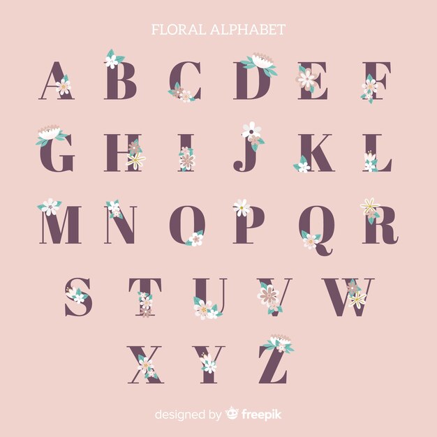 Floral alfabet
