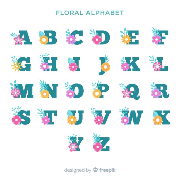 Floral alfabet