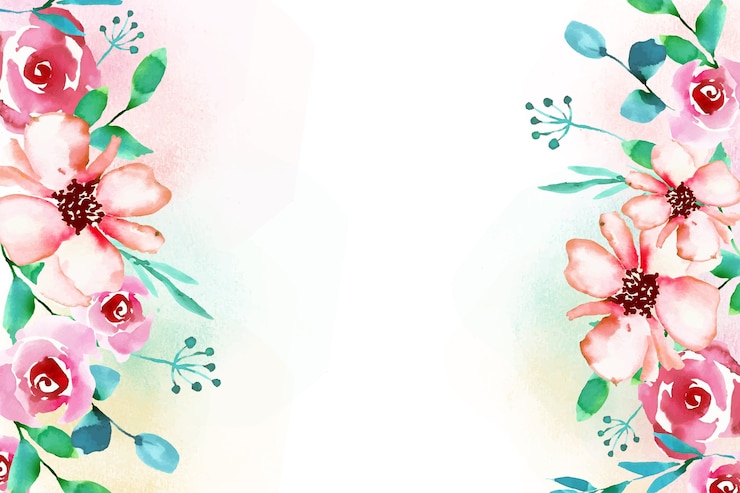 Gratis Vector floral aquarel stijl achtergrond