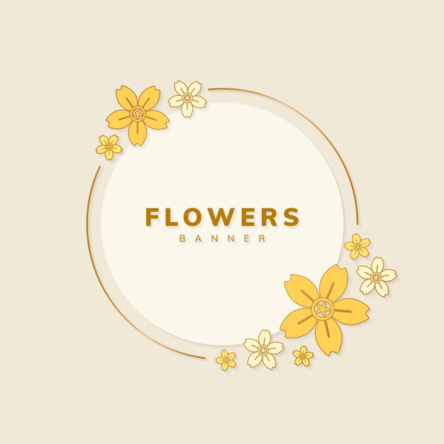 Floral banner vector