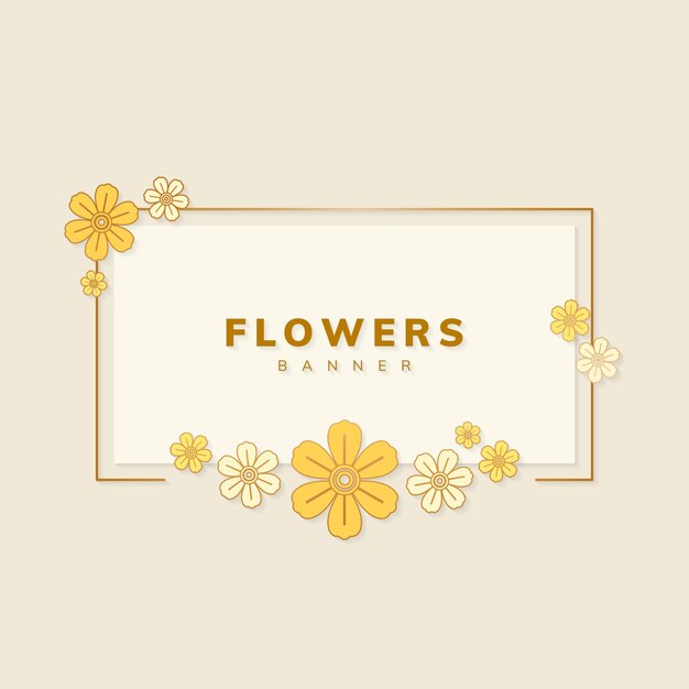 Floral banner vector