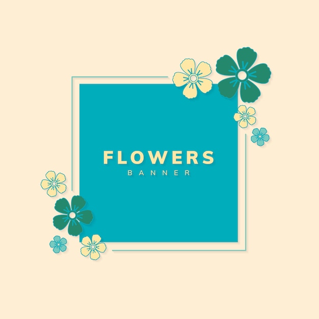 Floral banner vector