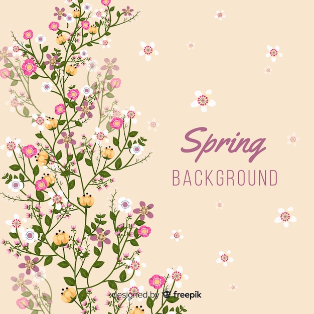 Gratis vector floral branch lente achtergrond