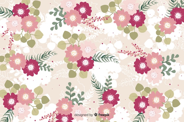 Gratis vector floral concept voor achtergrondontwerp