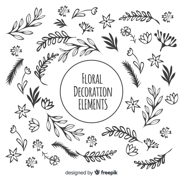 Floral decoratie element collectie