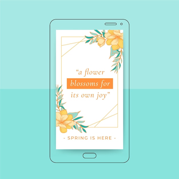 Floral elegante lente instagram-verhaal