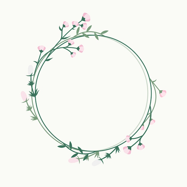 Floral frame badge