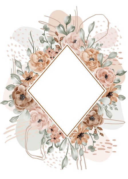 Gratis vector floral frame rozenblaadjes achtergrond met vorm abstract